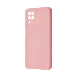 Capa de Silicone com Moldura de Câmera para Samsung Galaxy A12 5g Rosa